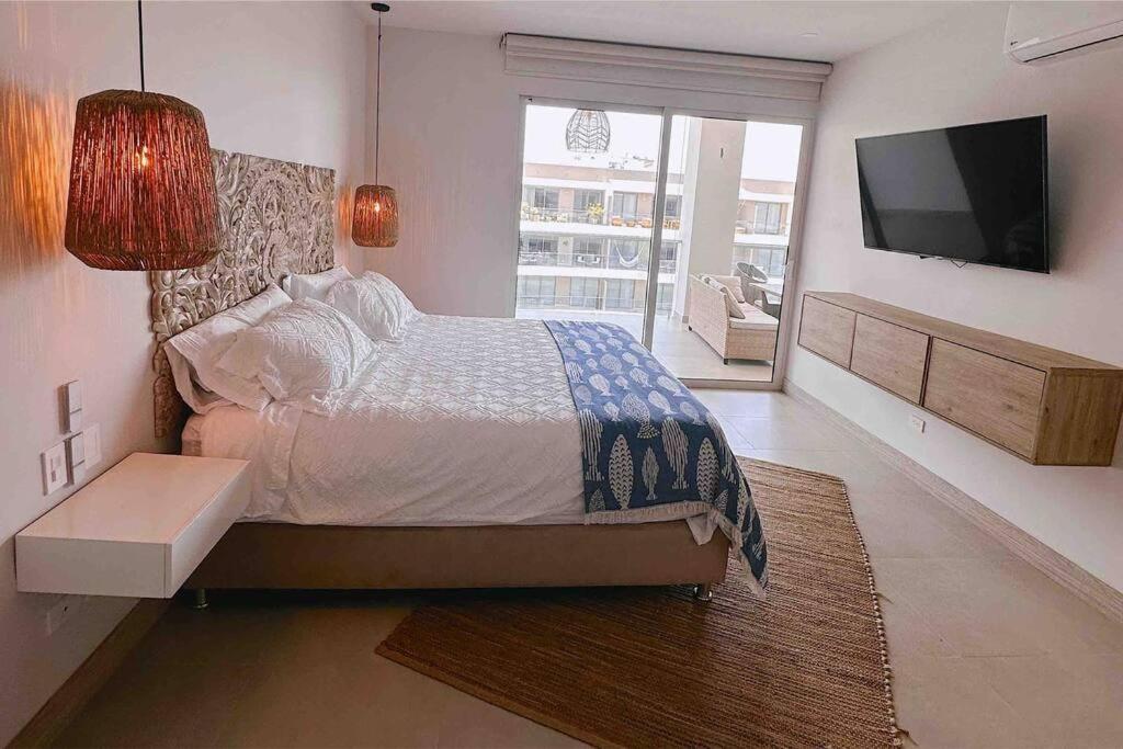 Lujoso Penthouse - Vista Al Mar - Playa Privada Leilighet Cartagena Eksteriør bilde